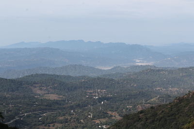 High angle view of landscape against sky