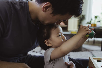 Father with daughter