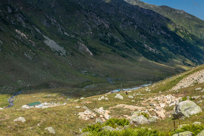 Scenic view of mountain range