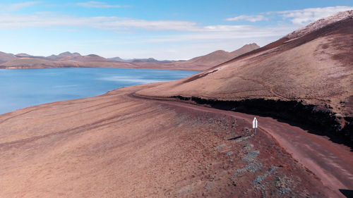 Scenic view of desert against sky