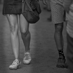 Low section of women standing outdoors