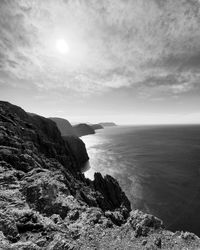 A view of the atlantic ocean and cliffs of western newfoundland 