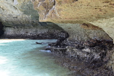 Rock formations in sea