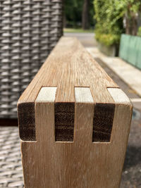 Close-up of wooden plank