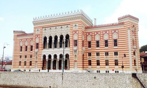 Low angle view of building against sky