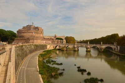 Pretty river flowing through vatican city