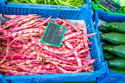 Various vegetables for sale in market