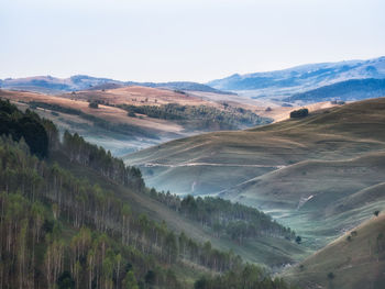 High angle view of land