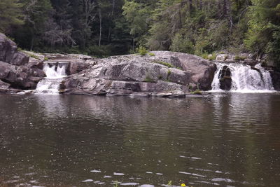 River flowing through rocks