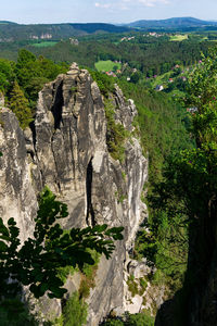 Scenic view of rocky mountains