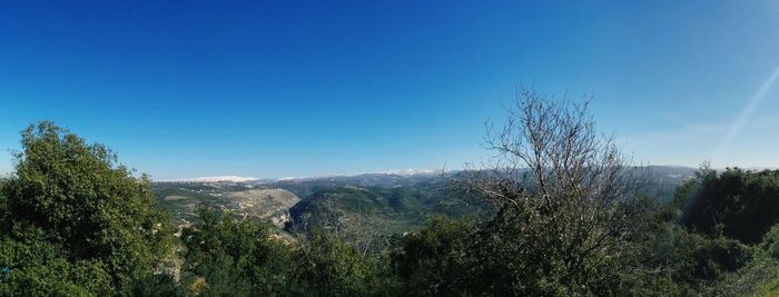 Scenic view of landscape against clear sky