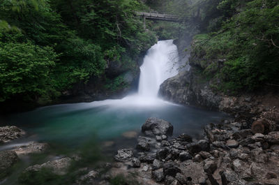 Šum waterfall found in vintgar gorge, slovenia