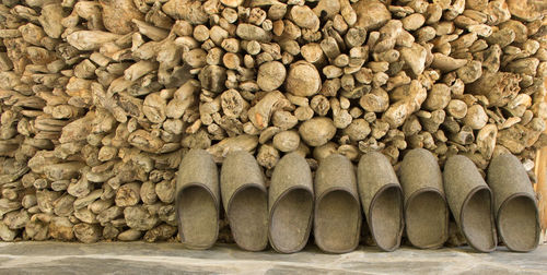 Close-up of stone wall