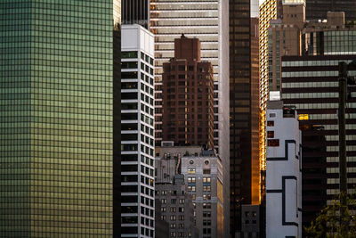 Low angle view of buildings in city