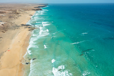 High angle view of beach