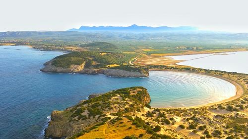 High angle view of sea