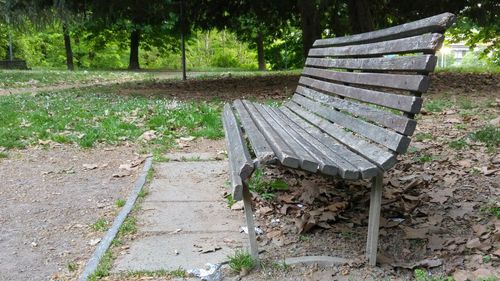 Empty road in garden