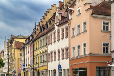 Street in straubing historical center, germany