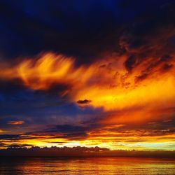 Dramatic sky over sea