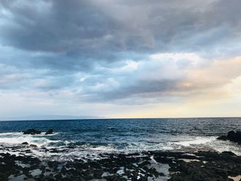 Scenic view of sea against sky