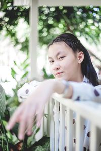 Portrait of a girl looking away