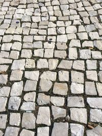 Full frame shot of cobblestone street