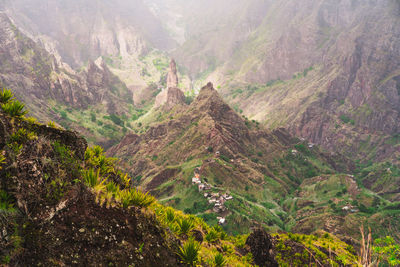 High angle view of a valley