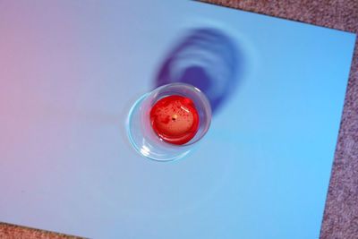 Close-up of drink in glass on table