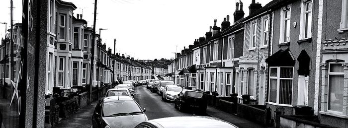 Panoramic view of city street