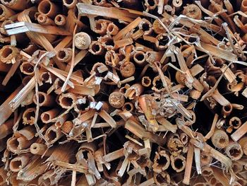 Full frame shot of firewood