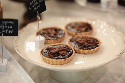 Close-up of dessert in plate