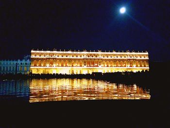 Illuminated city at night