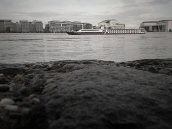 View of sea against cloudy sky