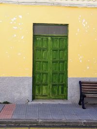 Yellow closed door