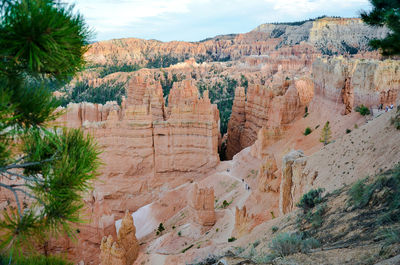 Rock formations on landscape