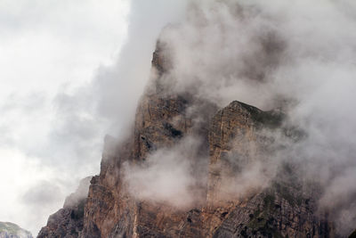 Panoramic view of rock formation against sky