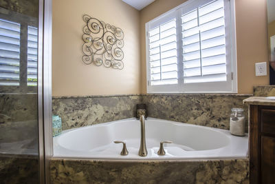 Interior of bathroom at home