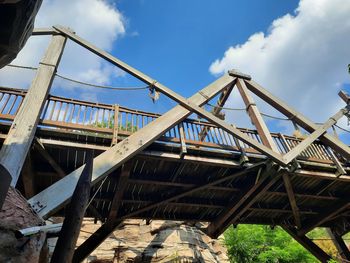 Low angle view of bridge against sky