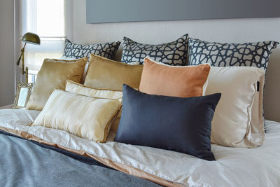 View of sofa on bed at home