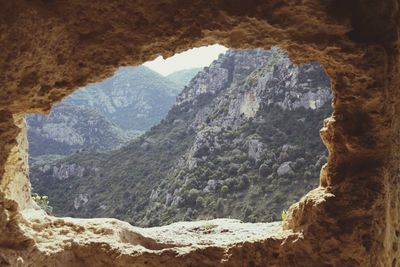 Scenic view of rocky mountains