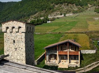 View of castle on mountain