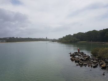 Scenic view of river against sky