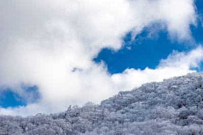 Low angle view of mountain against sky