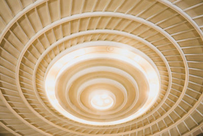 Low angle view of spiral staircase