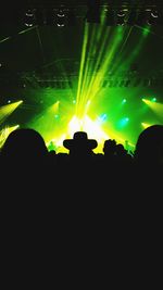 Illuminated lights at night