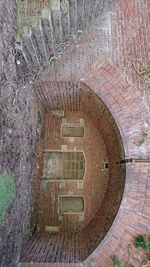 High angle view of staircase