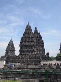 Stupas of building against sky