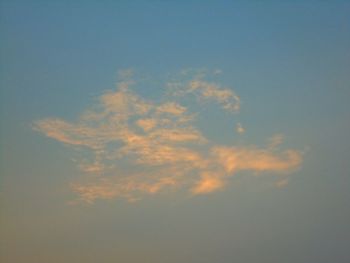 Low angle view of sky at sunset