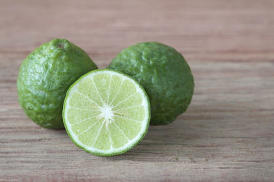 High angle view of fruit on table