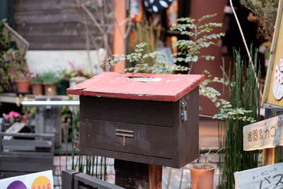 Close-up of mailbox